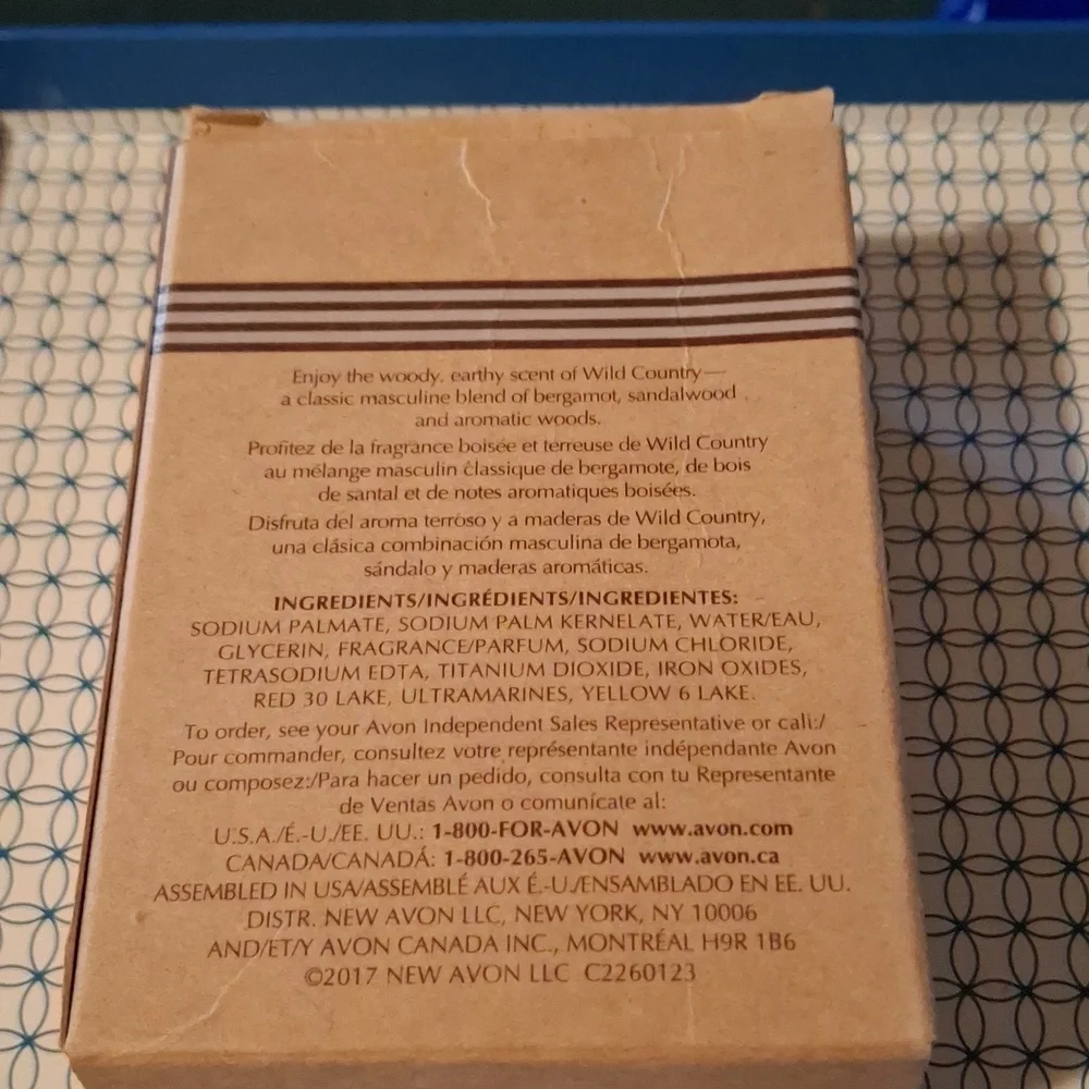 Avon Wild Country Cream Soap on a Rope Sealed